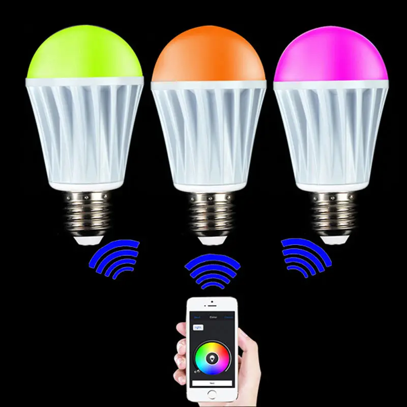 Smart LED Light Bulb Wifi Controlled Smart Bulb 7W E27 E26 110v 220v RGBW Lamp for homein LED