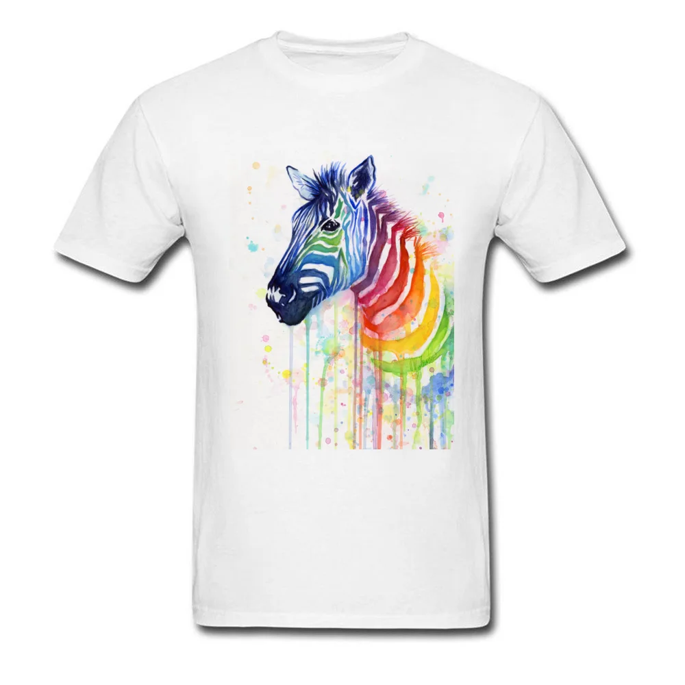 Zebra Rainbow Watercolor - Ode to Fruit Stripes_white