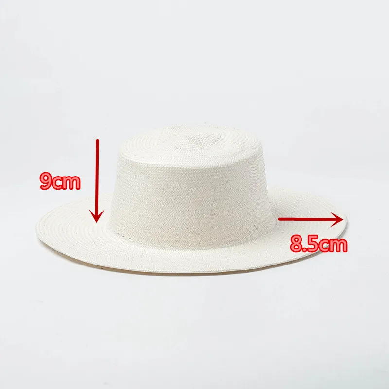 01901-HH7308 Новая летняя соломенная Белая Шляпа Fedora для мужчин и женщин для отдыха Панама шляпа