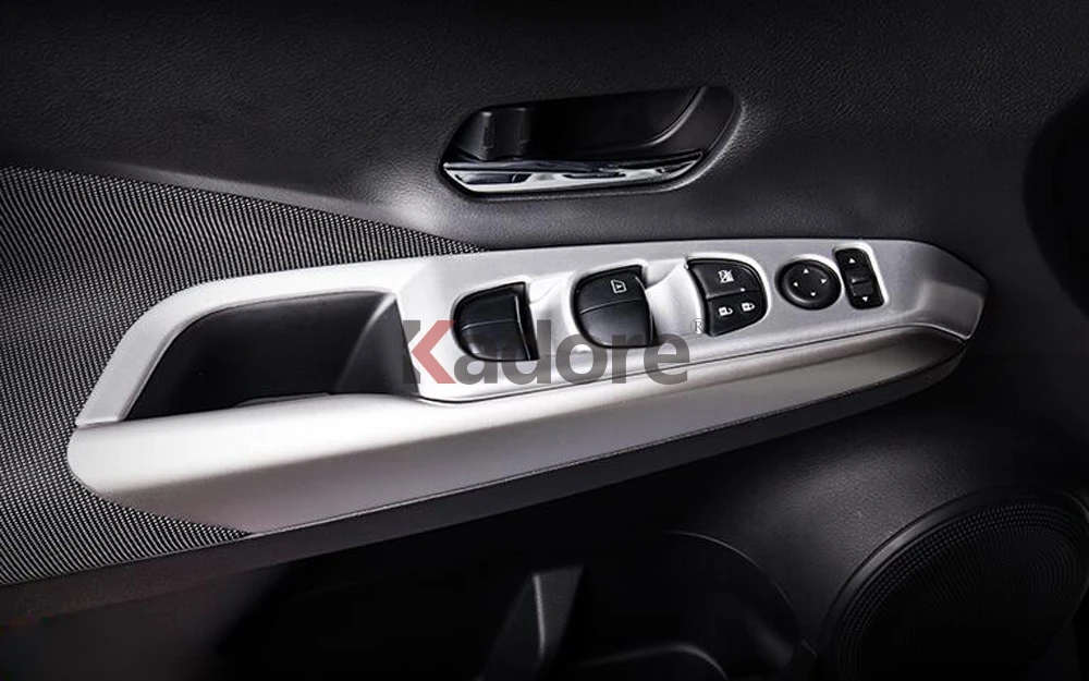 Для Nissan Kicks ABS Матовый переключатель для окна Кнопка крышка планки Дверная панель подлокотника рамка аксессуары для интерьера