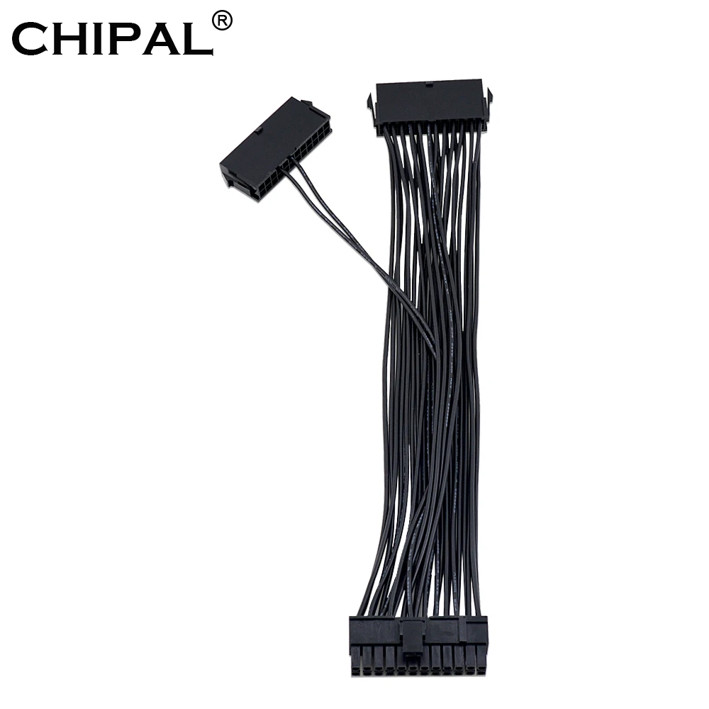 CHIPAL 30 см двойной PSU кабель адаптер ATX 20 + 24Pin источник питания синхронизация