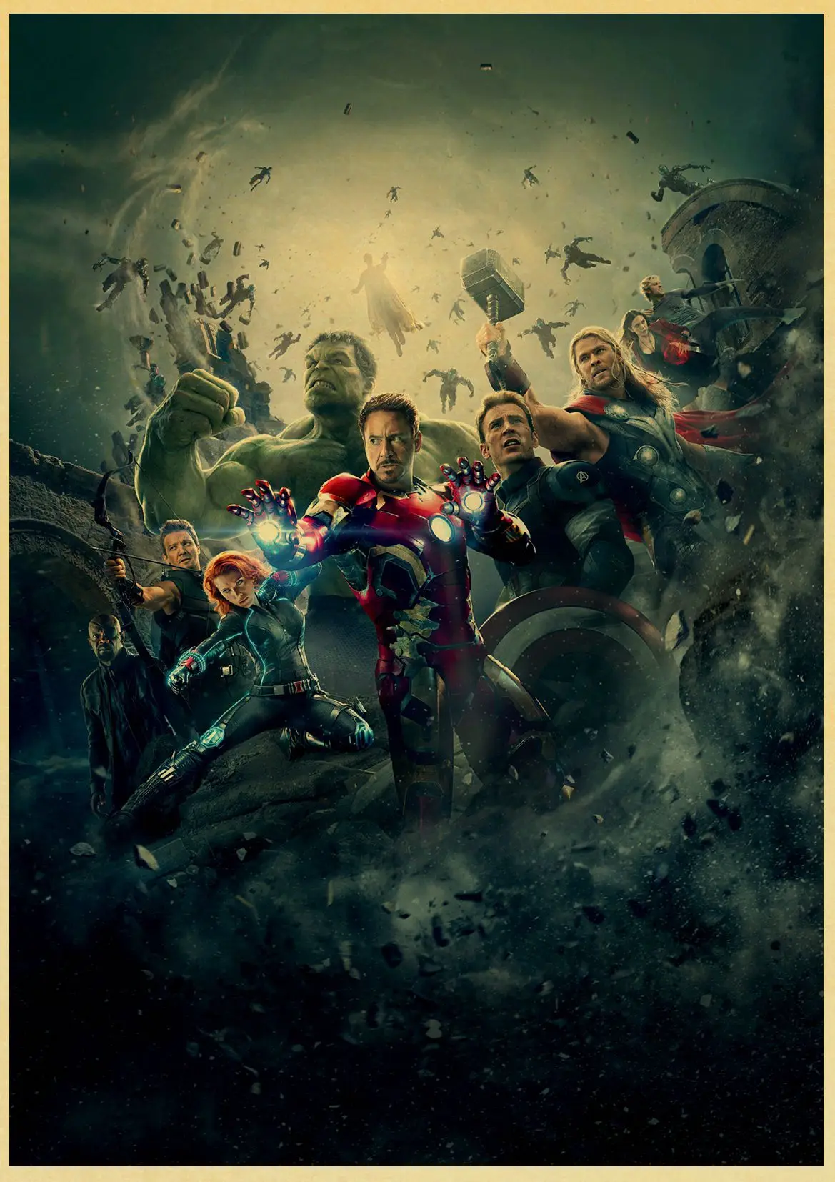Vinatge фильм Marvel Мстители Бесконечность Войны Плакат крафт-бумага напечатаны ретро постеры с супергероями домашний Декор стены стикеры - Цвет: D126