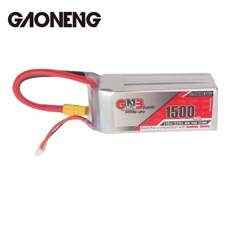 GAONENG GNB 14.8V 1500mAh 4S 110C / 220C Rechargeable Lipo Battery for FPV Racing RC Drone Quadcopter Helicopter Power