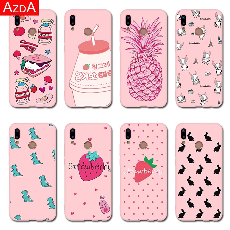 

Soft TPU Cover For Huawei Y5 Y6 Pro Y7 Prime Y9 2018 2019 For Honor 7A 7C 7X 8A 8X 8 9 10 20 Lite 10i 20i View 20 Play Pink Case