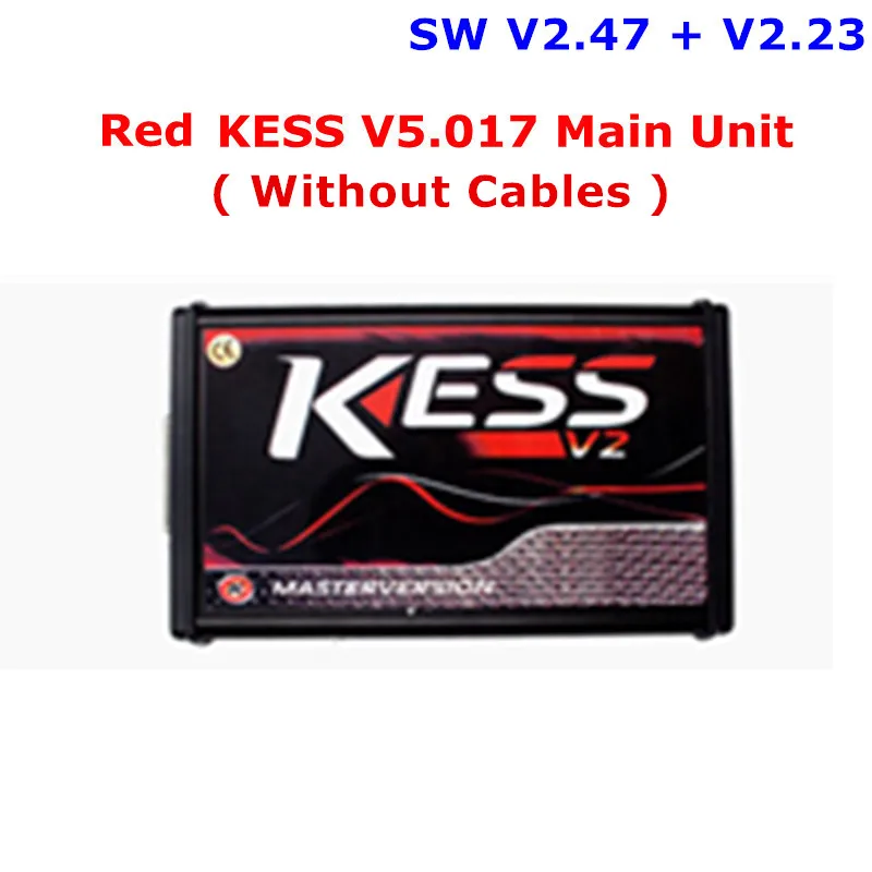 Онлайн V2.47 ЕС красный Kess V5.017 OBD2 менеджер Тюнинг Комплект KTAG V7.020 4 светодиодный Kess V2 5,017 BDM Рамка K-TAG V2.25 ECU программист - Цвет: Red KESS Main Unit