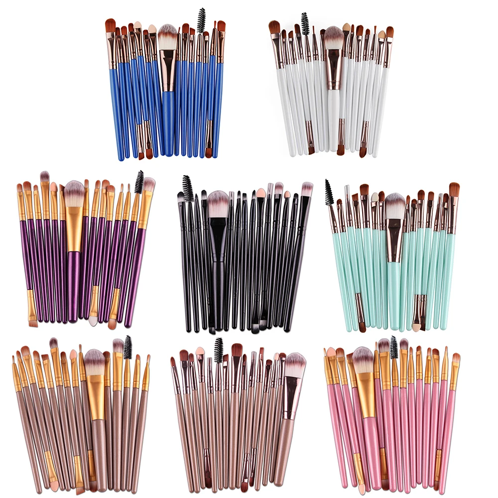 

15pcs Makeup Brushes Kit Set Powder Foundation Eyeshadow Eyeliner Lip Brush Tool