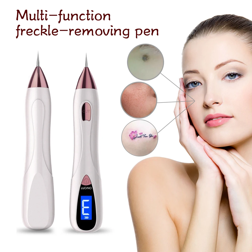 

New LCD 9 files Laser Freckle Removal Tool Skin Freckles Tattoo Spot Remover Skin Tags Care Machine Facial Skin Clean Pen