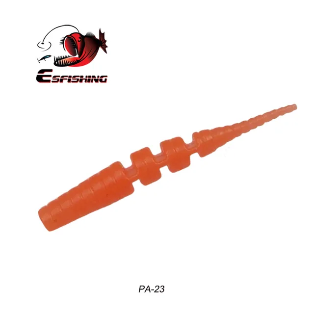 ESFISHING Polaris 42mm Sinking Artificial Silicone Soft Worm Baits Softness Pesca Tackle Winter Ice Fishing Lures Free shipping PA23