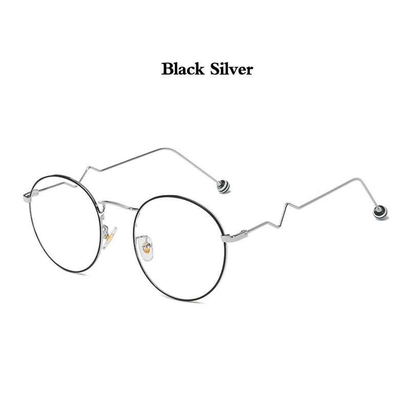 Zilead Классический анти синий свет круглый готовой близорукость очки Для женщин и Для мужчин металлические конфеты жемчуг зрелище очки для близоруких - Цвет оправы: B silver