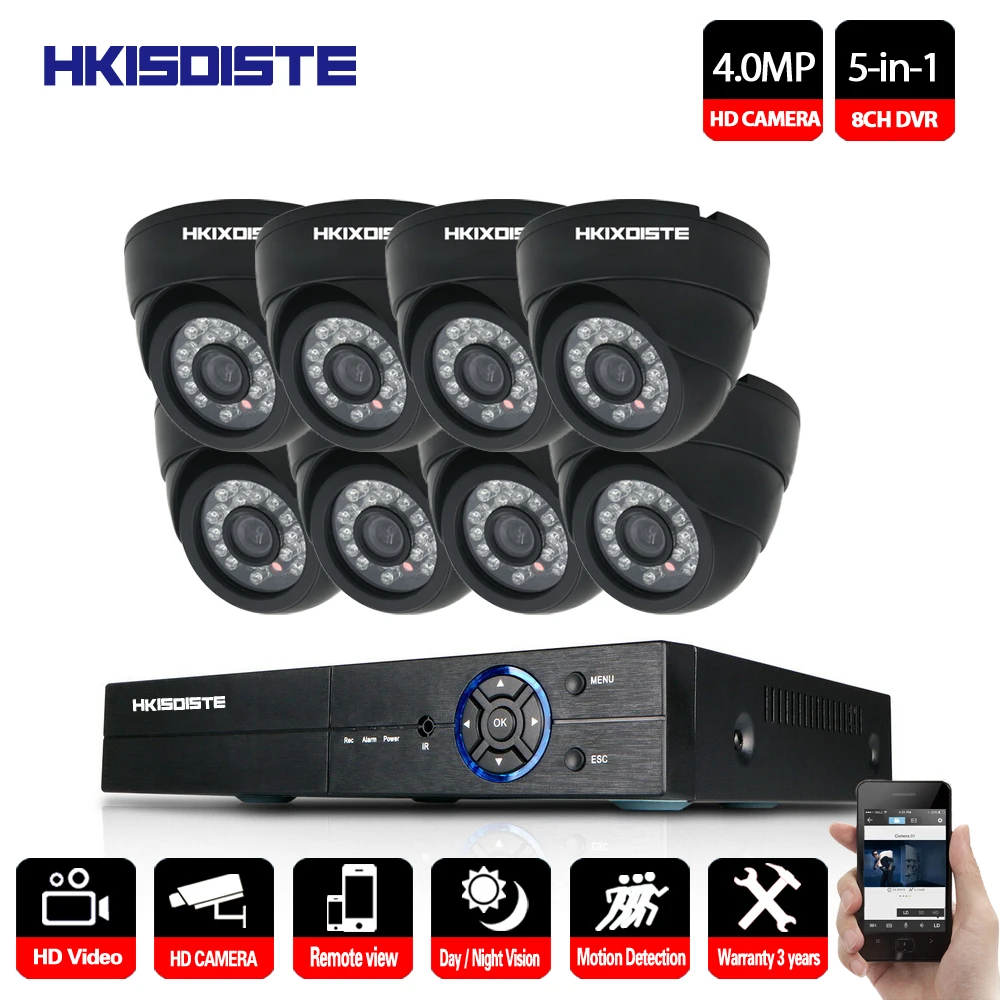 8CH 4MP HDMI DVR Home Security Outdoor AHD 8 Channel Video Surveillance 4MP CCTV Camera System Night Vision Kit With NO HDD 8CH 4MP HDMI DVR Home Security Outdoor AHD 8 Channel Video Surveillance 4MP CCTV Camera System Night Vision Kit With NO HDD