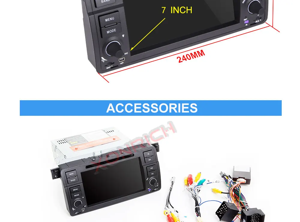 Flash Deal Xonrich 1 Din auto radio Android 9.0 Car DVD Player For BMW E46 M3 318/320/325/330/335 Rover 75 1998-2006 GPS Navigation OBD2 22
