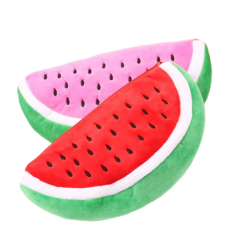 2017 Newest Big Volume Watermelon Fruit Kids Pen Bag Pencil Case Cosmetics Purse Wallet Holder Pouch School &amp Office Supplies |