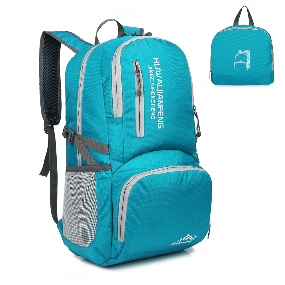 30L Складная уличная Сумка легкий удобный рюкзак непромокаемый рюкзак для спорта на открытом воздухе Кемпинг Туризм Велоспорт путешествия рюкзак - Цвет: Light blue