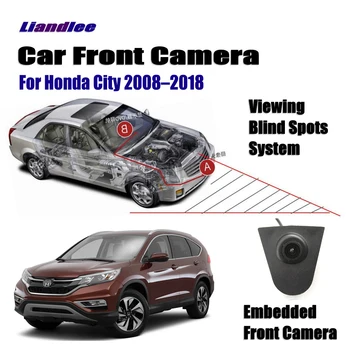 

Liandlee Car Front View Camera Small Logo Embedded / For Honda City 2008-2018 2010 / 4.3" LCD Screen Monitor / Cigarette Lighter