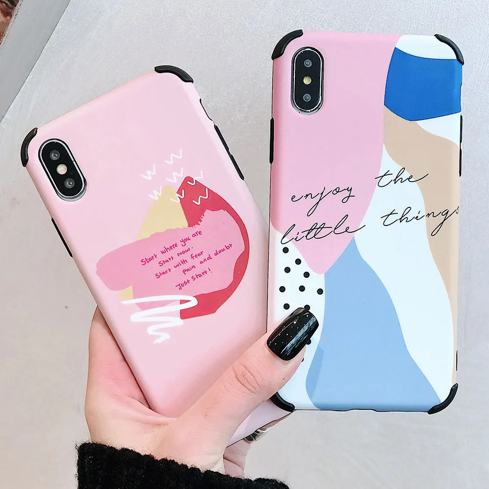 KISSCASE Chic Shockproof Matte Phone Case For iPhone 7 8 XR XS MAX X 6 6s Plus Cover Fundas Coque |