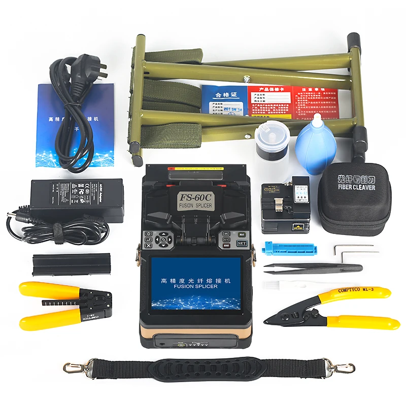 New pattern FTTH Fiber Optic Welding Splicing Machine Optical Fiber Fusion Splicer FS-60C