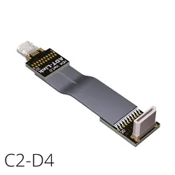 HDMI Mini Мужской HDMI Micro Женский C-D Тип угол 90 градусов кабель 20pin V2.0 плоский Cable3D C2D4