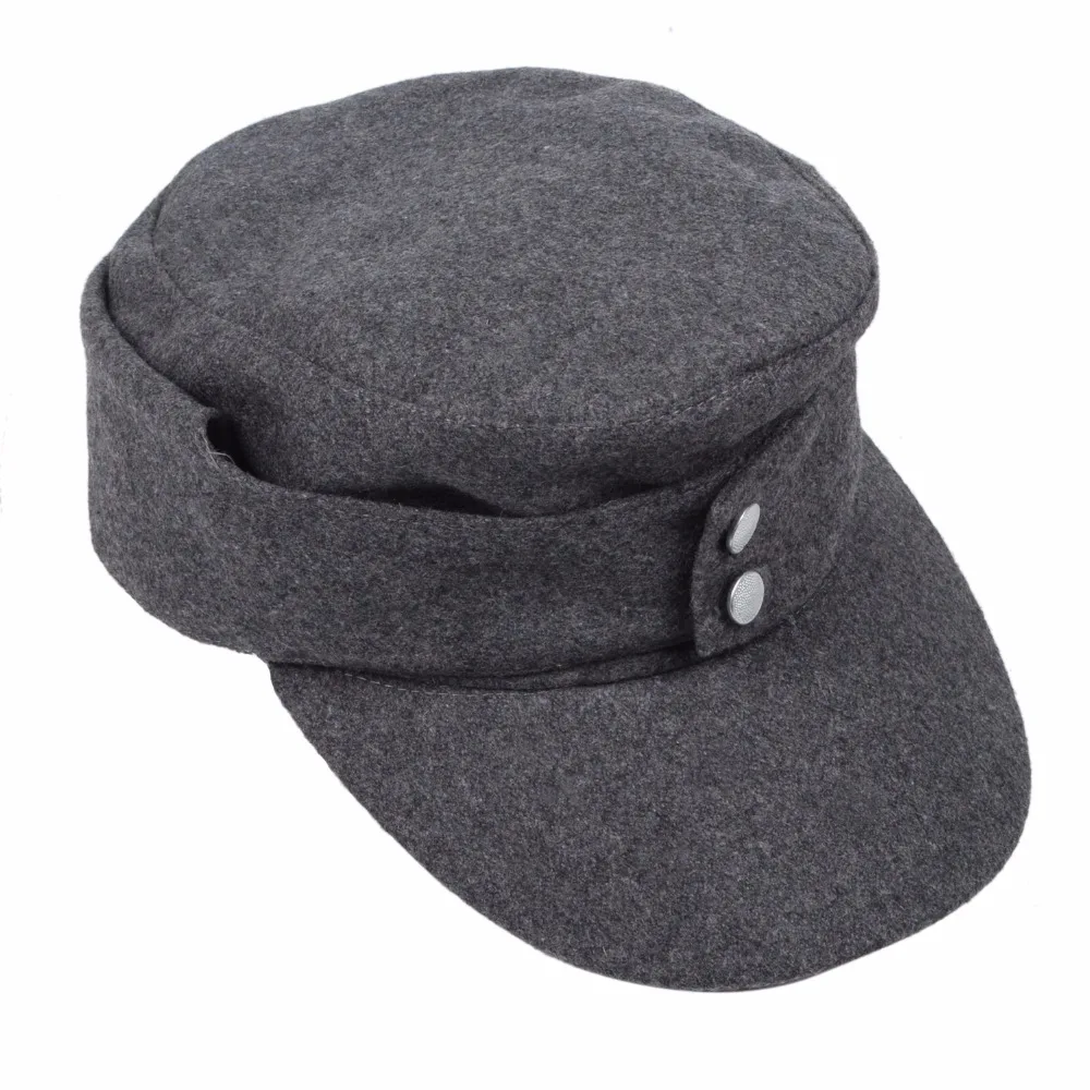  WWII GERMAN ARMY EM PANZER M43 M1943 FIELD WOOL CAP GREY IN SIZES