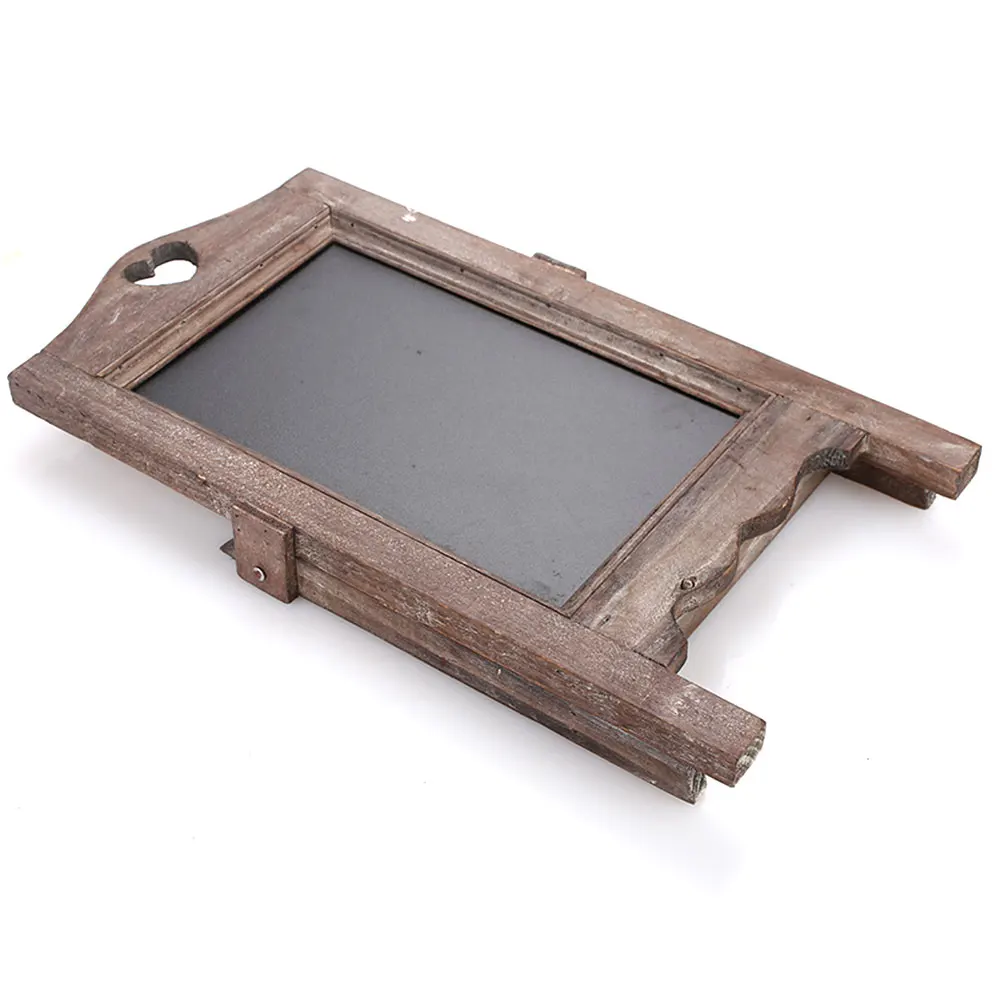 Wooden Small Blackboard Message Board Upright Home Restaurant Menu Card Desktop Cafe Multifunctional Decor Retro Nostalgia