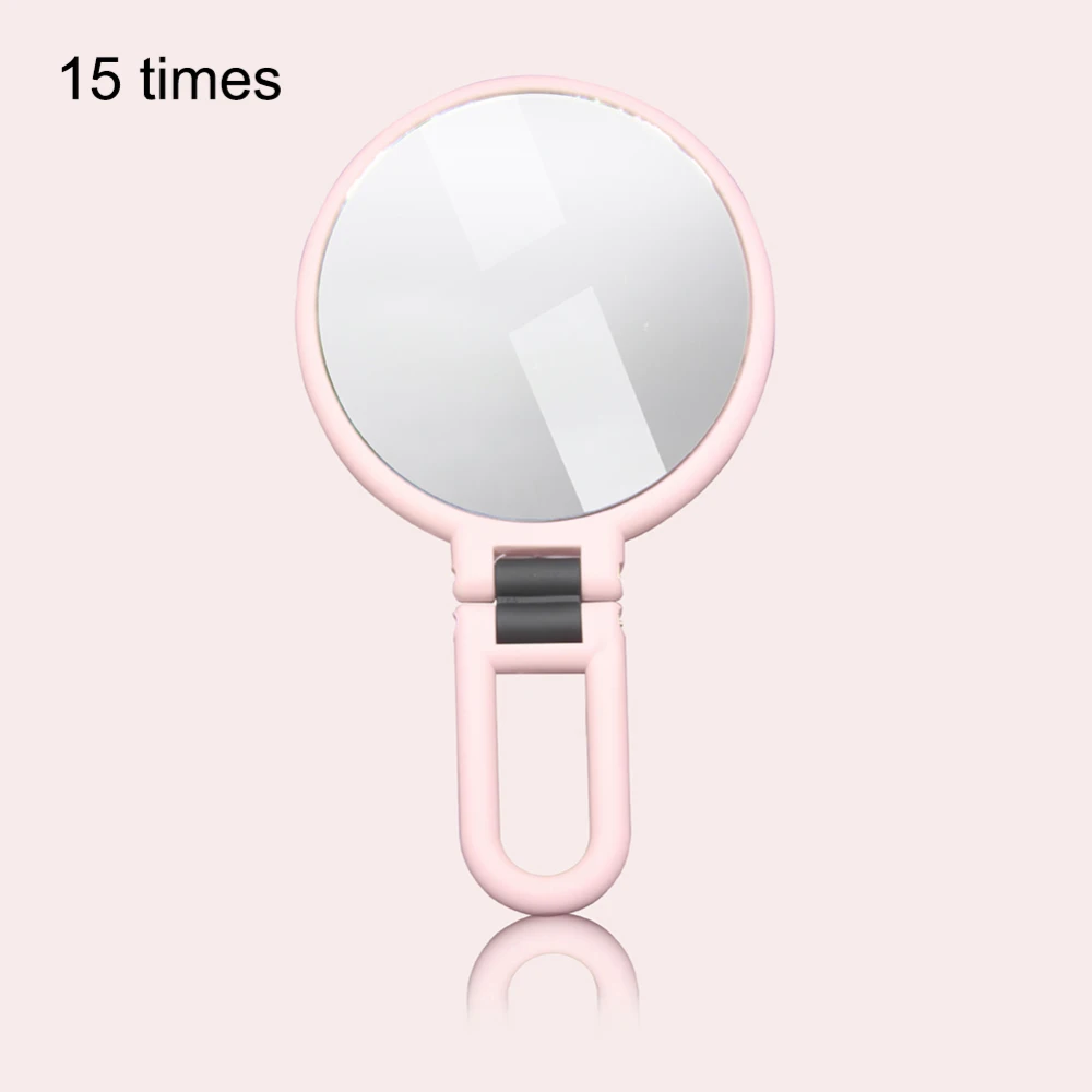 10 Times Magnifying Mirrors Double Side Makeup Mirror Table Desktop Folding foldable 360° rotatable Pocket Mini makeup Mirrors - Цвет: 15X