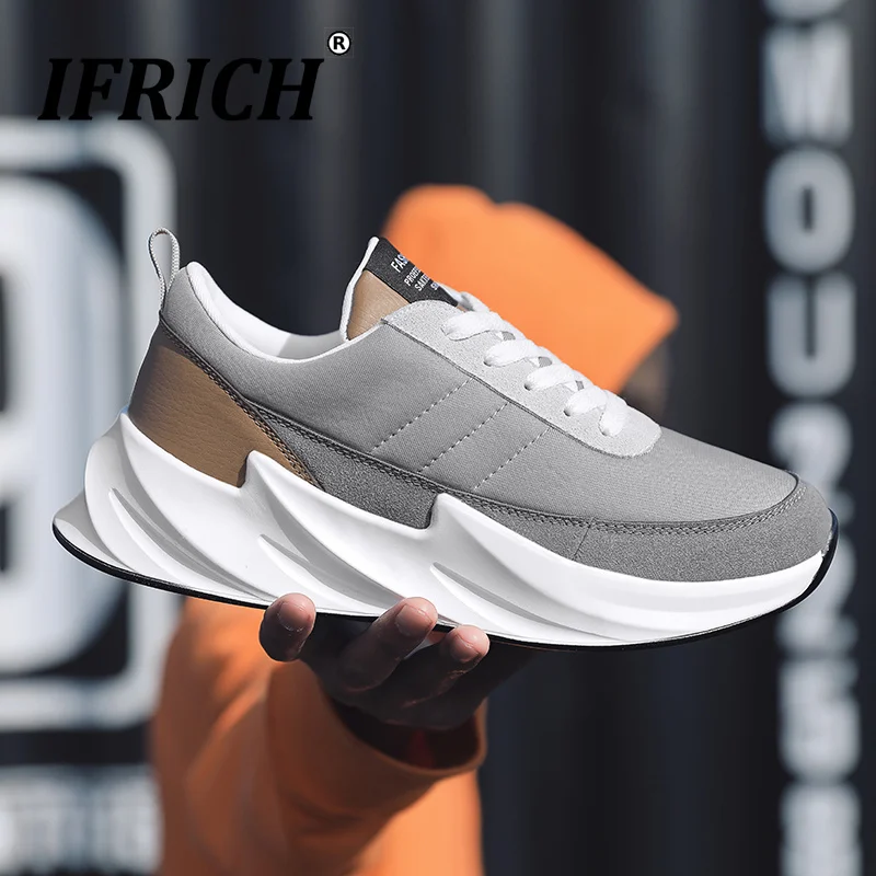 

Ifrich Fashion Casual Shoes for Men Cotton Fabric Mens Shoes Breathable Men Sneakers Luxury Brand Flats Casual Shoes Autumn