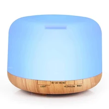 500 мл Электрический Арома диффузор тумана увлажнитель воздуха эфирное масло диффузор лампа для ароматерапии Для дома-дерево