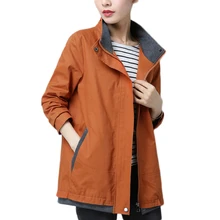 Новая Осенняя Женская свободная повседневная куртка х/б Осенняя Корейская свободная Модная хлопковая куртка с капюшоном Женская куртка большого размера