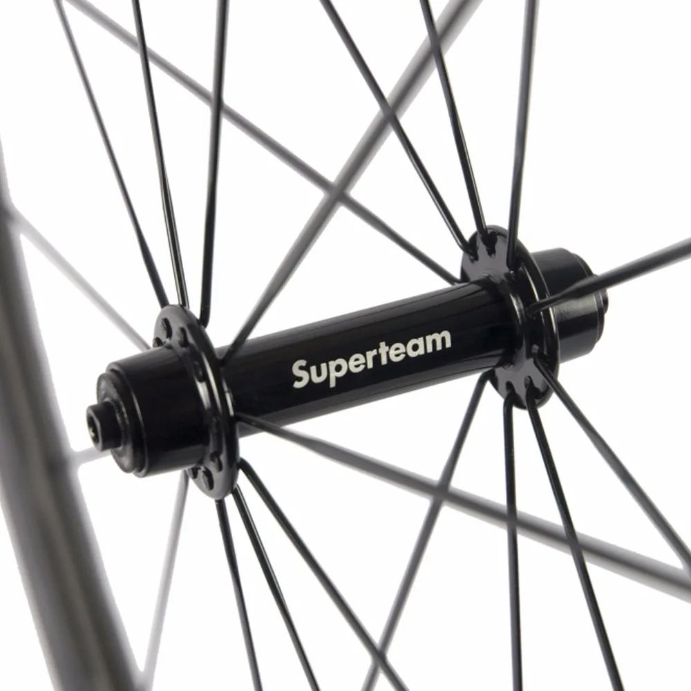 Sale SUPERTEAM Carbon Wheelset Clincher Road Bike 38mm Carbon Wheels R13 Matte 700C Full Carbon Basalt Braking Carbon Bicycle Wheels 3