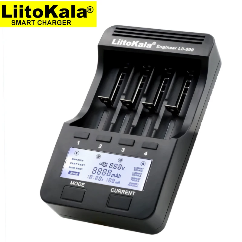 Liitokala Lii-500 18650 charger, charging 18650 1.2V 3.7V 3.2V 3.85V AA / AAA 26650 16340 25500 NiMH lithium battery charger Liitokala Lii-500 18650 charger, charging 18650 1.2V 3.7V 3.2V 3.85V AA / AAA 26650 16340 25500 NiMH lithium battery charger