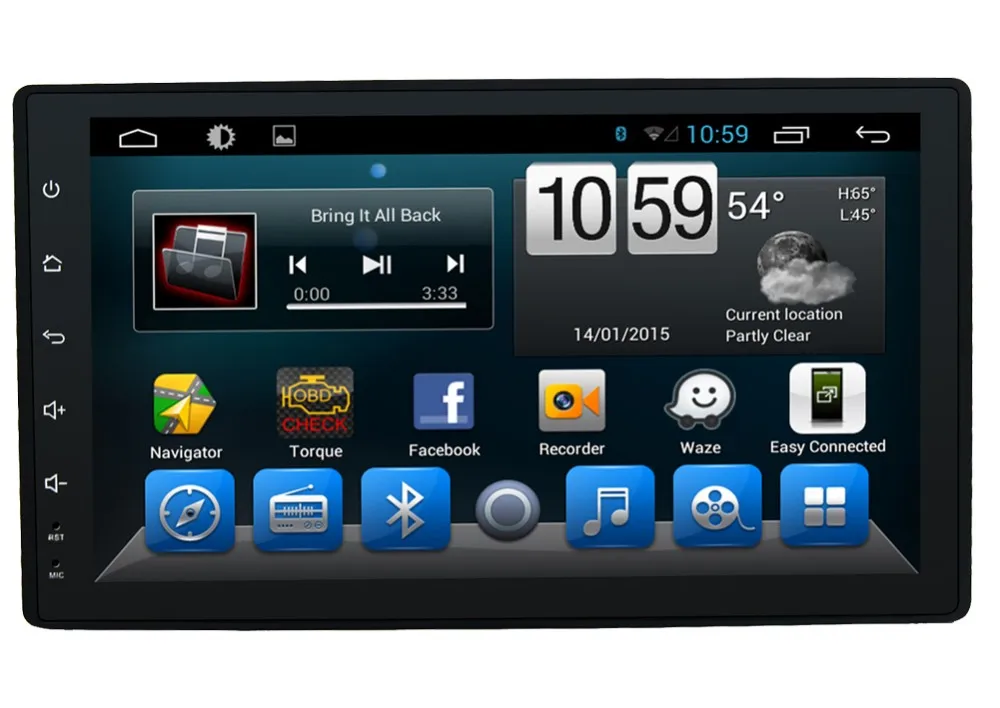 Excellent 9" HD 1024*600 Android Car DVD Radio GPS Stereo Navi Player for Toyota Hilux 2015 2016 ADAS DVR TPMS OBD Digital TV WIFI 4G BT 1