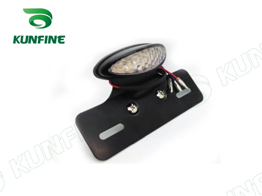 KUNFINE Universal Motorcycle LED Tail Brake Light Custom License Plate Holder Bracket 8