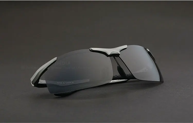 Мужские солнцезащитные очки VEITHDIA, брендовые алюминиевые прямоугольные очки без оправы с поляризационными стеклами, модель 6535