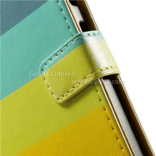 Rainbow Leather Wallet Case for Microsoft Lumia 535 / Lumia 535 Dual SIM for Nokia Lumia 535