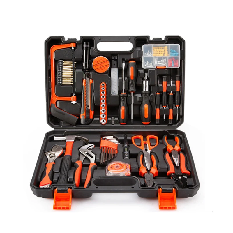 

102PCS Home Tool Set Household Tool Set Home Repair Tool Set Hand Toolbox Kit with Plastic Wrench Screwdriver Knife Storage Case