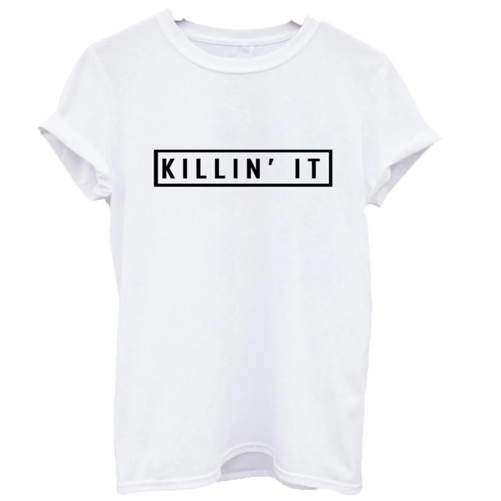 Killin-It-Fashion-Cotton-Women-T-shirt-T-shirt-Tops-Harajuku-Tee-White-Black-Short-Sleeve2
