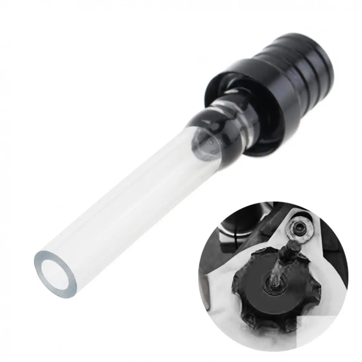 

Universal White Hose Tube Gasoline Cap Aluminum Alloy Vent Breather Plastic Fuel Tank Cover Oil-saving Ventilation Cap