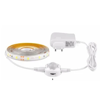 

Wireless PIR Motion night light Sensor 5m LED Strip Waterproof Bedroom Night Bed Stair Cabinet Light Holiday Decoration white