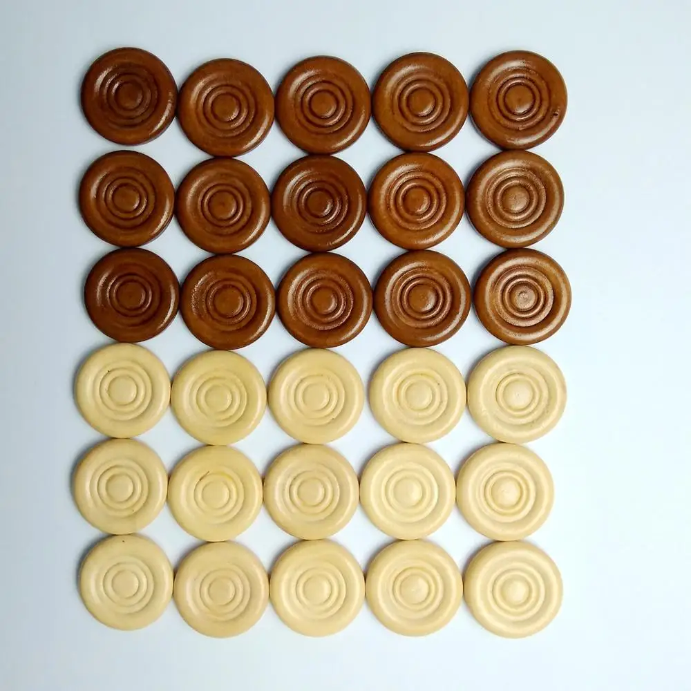 

New 30Pcs/set Western Double Land Chess Pieces 28mm Wooden Chess Pieces Game Backgammon Chess Accessories