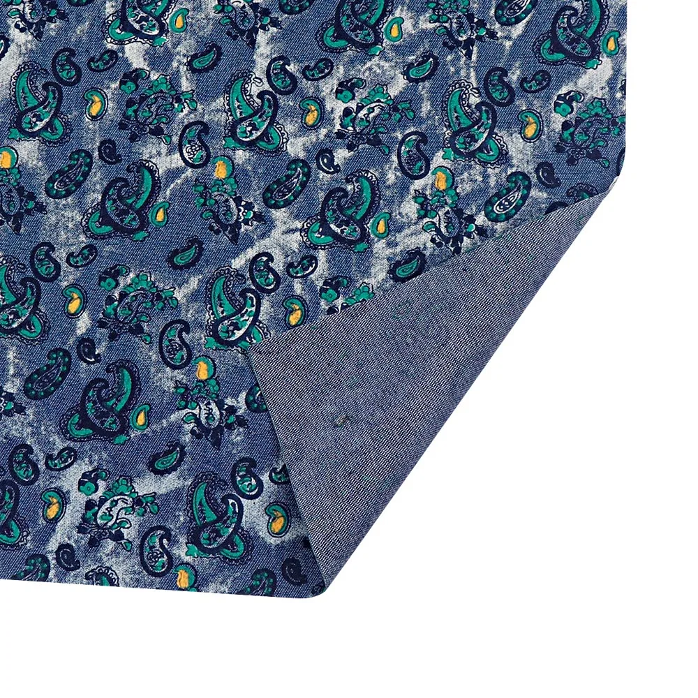 IBOWS 40 см* 50 см мягкая джинсовая ткань с принтом ковбойская одежда стеганая ткань DIY юбка джинсы ручной работы Швейные материалы