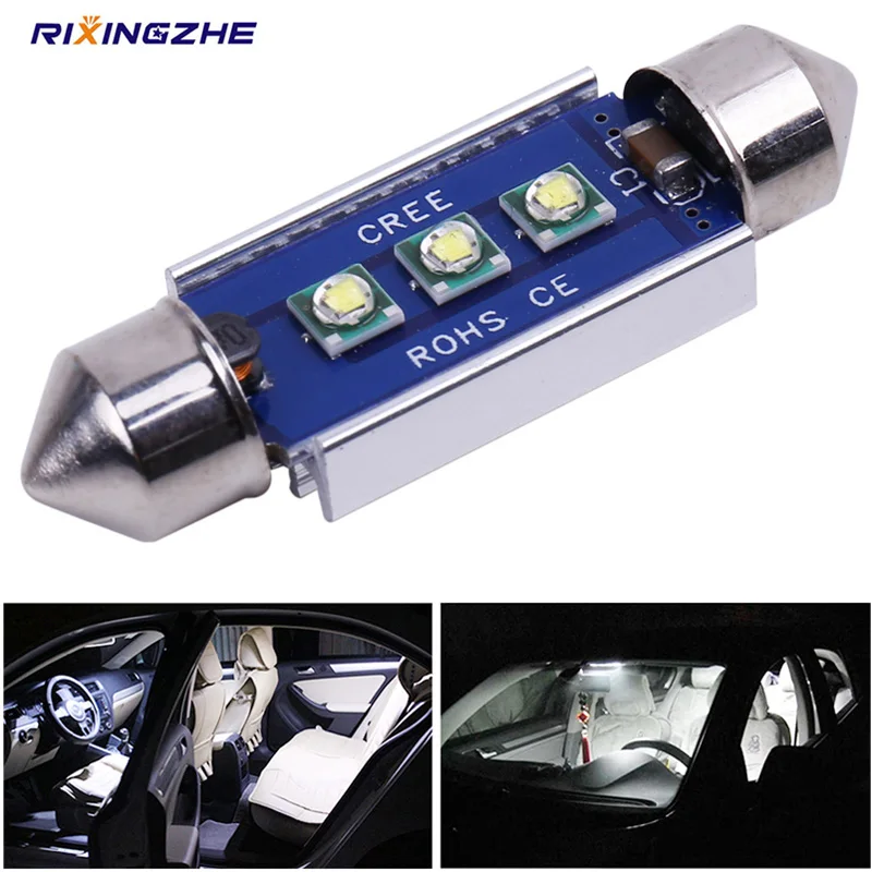 

10pcs error free C5W 31/36/39/41MM XPG chip high power Canbus Interio reading Light Clearance Bulbs Auto plate Lamp white 12V