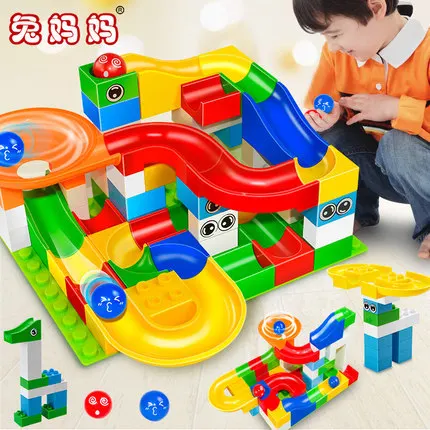 Crazy marble Track Run Ball игрушка игра развивающие дети большие строительные блоки Набор