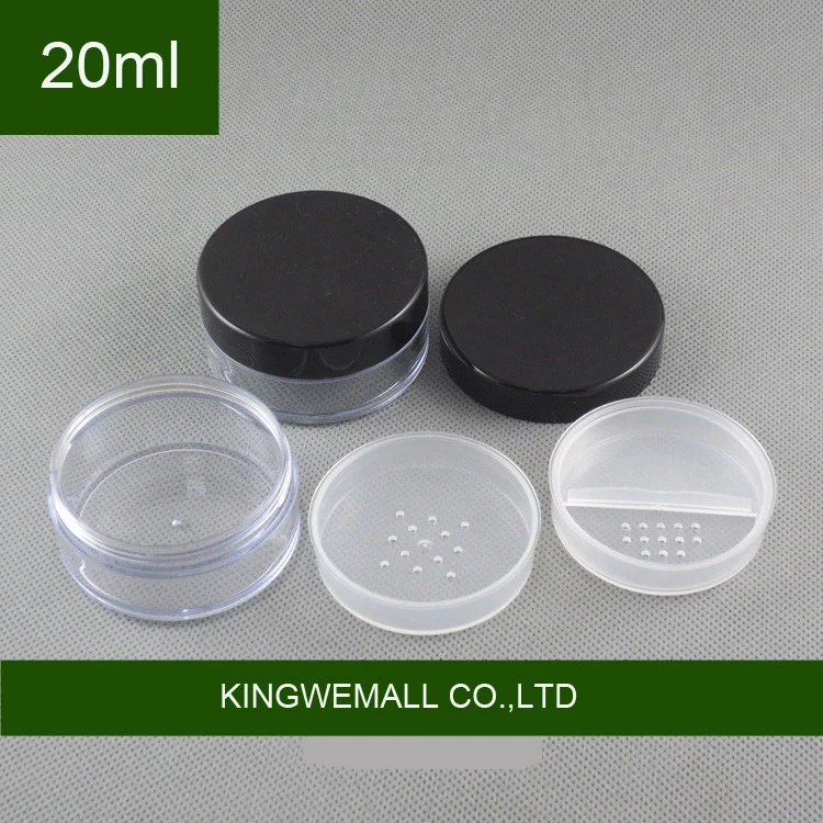 300pcs 20g 20ml Empty Loose Powder Compact With The Grid Sifter Jar