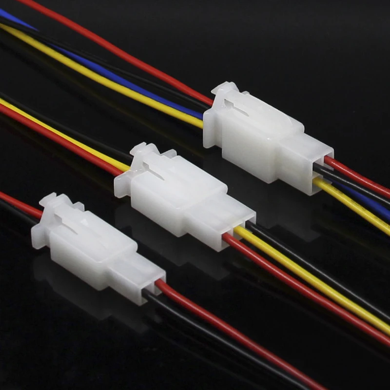5pcs 2/3/4 Pin Plug Car Terminal Wire Connector 2.8mm Block Socket Male+Female For Motorcycle Car