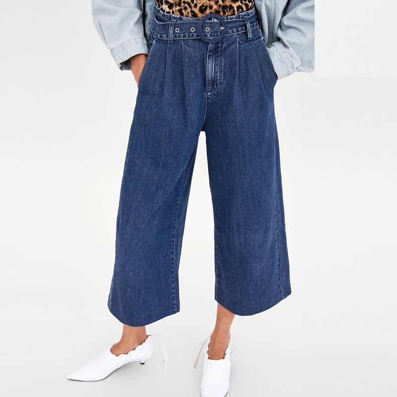 Aliexpress.com : Buy YNZZU Solid Blue Loose Jeans Women