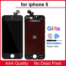 AAA Quality For iphone 5 5S 5C 6 7 LCD Display Touch Screen Digitizer Assembly Replacement White or black For iphone 6 7 LCD