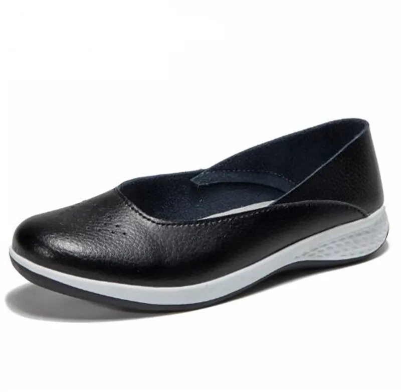 BEYARNE/Брендовая женская обувь на плоской подошве; женская повседневная обувь из натуральной кожи без шнуровки с круглым носком на платформе; удобная мягкая обувь