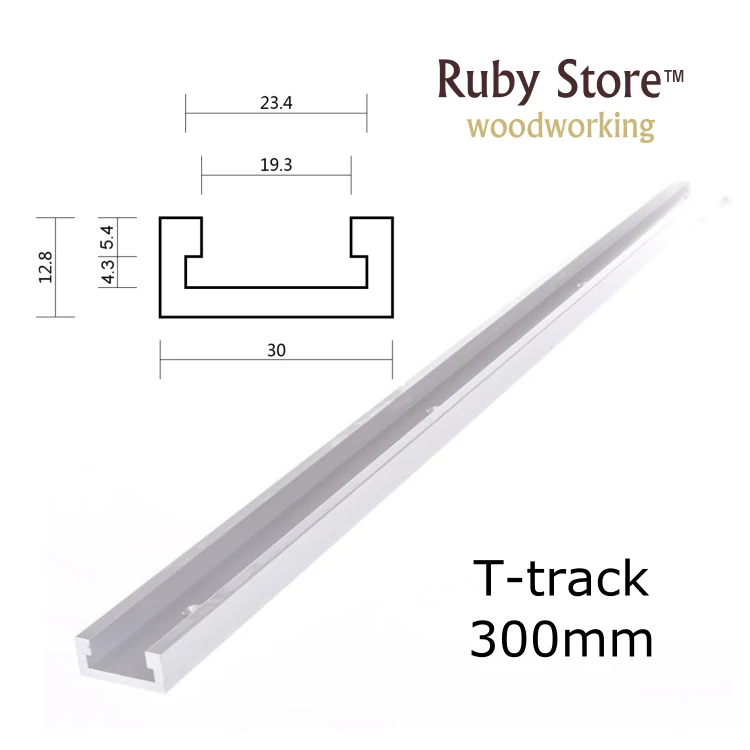 400mm 75 Type T-Track Miter Track, Aluminum Modified Bandsaw T Slot, DIY T  Slot Bandsaw Jig Miter Track, Woodworking Table Saw Mini T Track Rail for