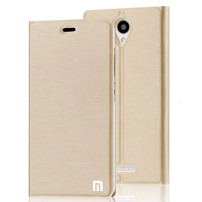 Роскошный чехол-книжка из искусственной кожи для Xiaomi Redmi Note 2, чехол с подставкой, чехол для Xiaomi Redmi Note 2, чехлы для мобильных телефонов - Цвет: gold