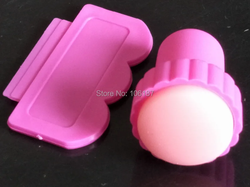 5 шт. DIY Розовый для дизайна ногтей стемпинг для украшения ногтей Набор ногтей штампы+ Скребки для ногтей