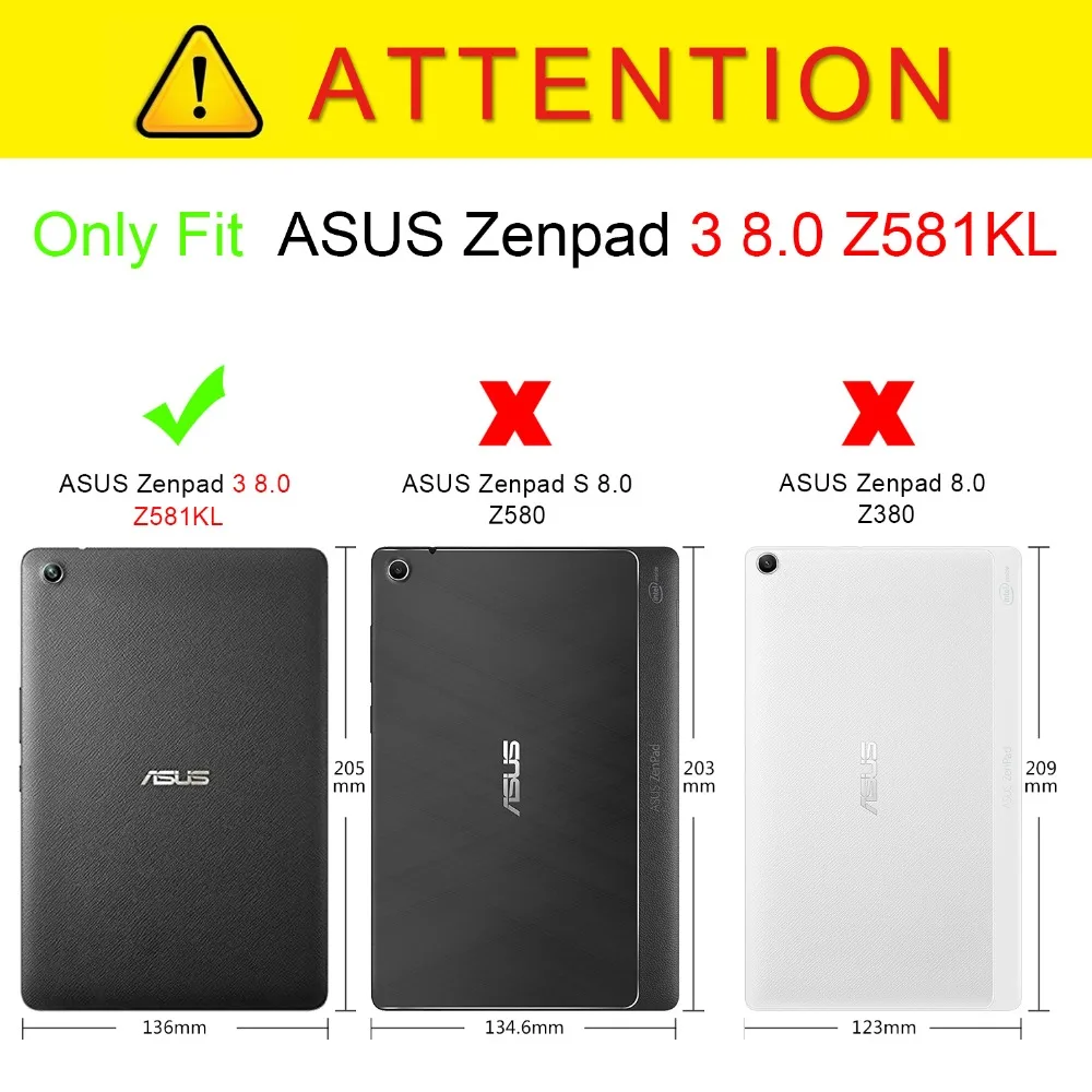 Тонкий складной флип-чехол из искусственной кожи чехол для Asus Zenpad 3 8,0 Z581KL ZT581KL 7,9 дюймов чехол для Asus Z581KL чехол для планшета s+ flim+ ручка